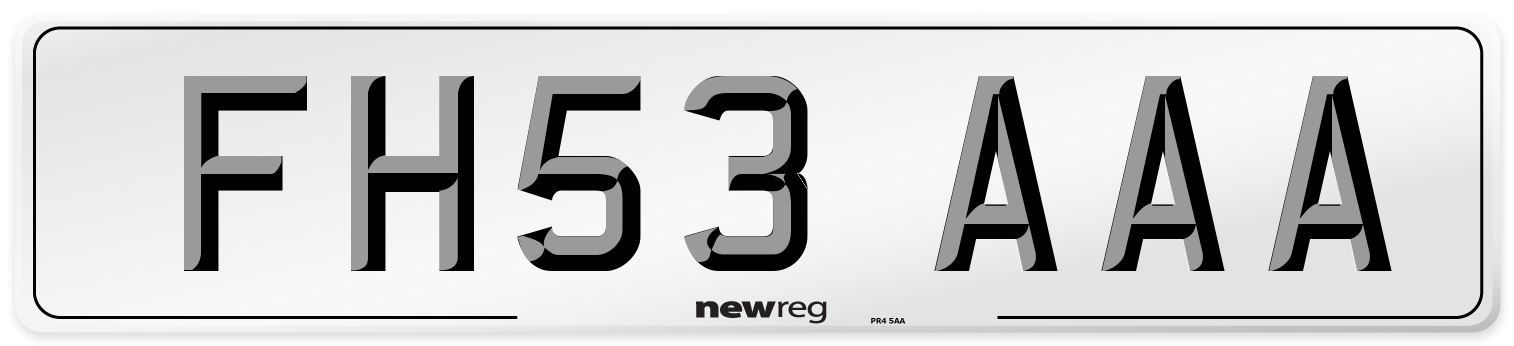 FH53 AAA Number Plate from New Reg